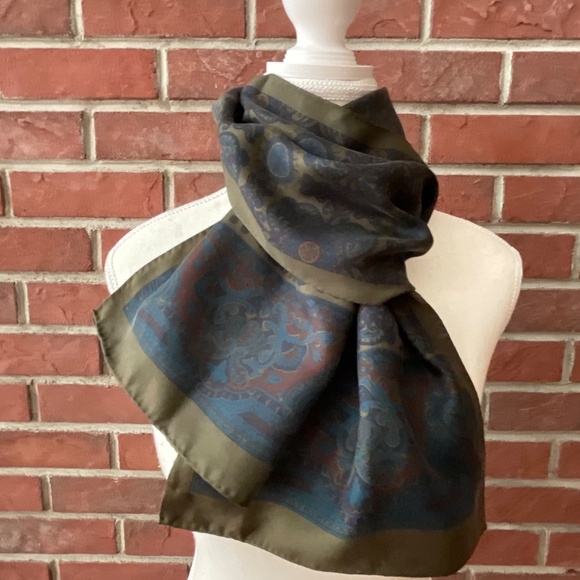 Ginnie Johansen Vintage1989 Floral Print Silk Signed Scarf 10”x60” Made in Japan - Picture 12 of 12